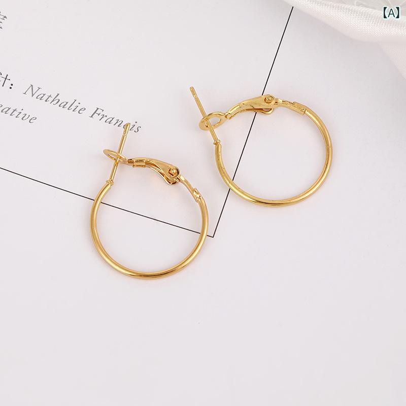 国境を 越えた 新しい ピン ピアス 独特の ins 大衆 デザイン 感 耳輪 欧米 誇張 大輪 イヤリング 卸売り(x3)