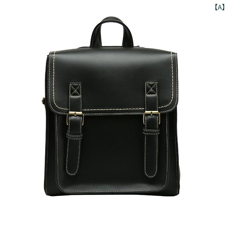 Rakuten - 新型 ファッション トレンド pu 革 リュックサックカジュアルレトロリュックサック 定型 学生 カバンレディースリュックサッククロスボーダー