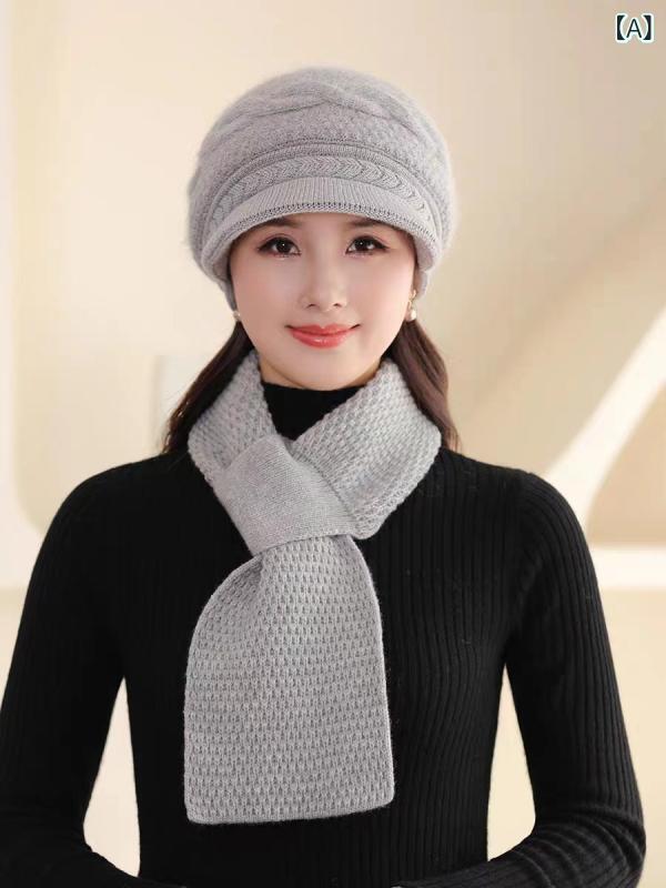 中高年の 帽子 女性 秋冬 保温 ニット 毛糸 帽子 冬の 新型 老人の お母さんの おばあさんの 帽子