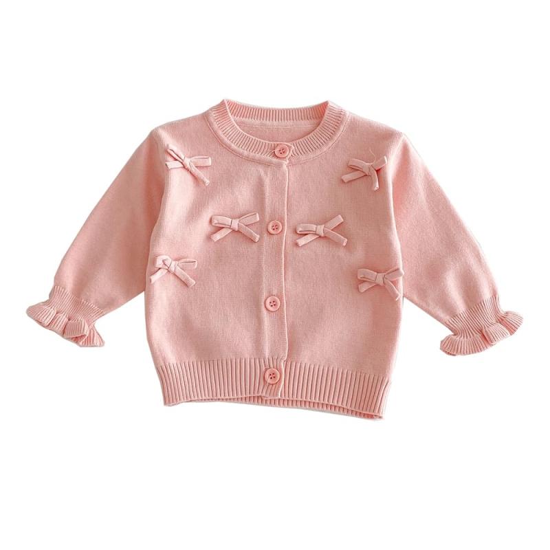 [Reegoo Peter] ベビーカーディガン 女の子 ベビー服 ニット トップス 可愛い お出かけ 羽織り 出産祝い ギフト