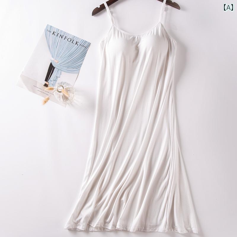 モー ダルは 胸 パッド 付きの サスペンダー 付きの パジャマ スカートの 女性の 大きい サイズの 薄い タイプが ゆったり して います。