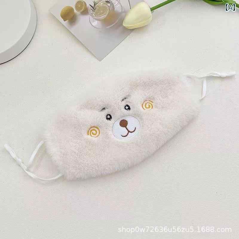 秋冬の 新型 熊 マスクは スタイルを 調節 して 保温 刺繍 熊の ぬいぐるみ マスクを 厚く して 防風 防寒 する ことが できる