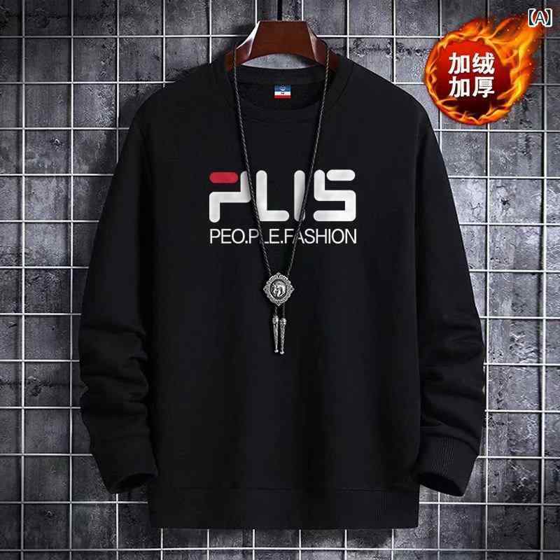 香港 風 衛 衣 男 衛 衣 男 秋冬 加 毛 カジュアル アメリカ 風 高 街 潮 牌 カップル 服 丸襟 上着 t コート