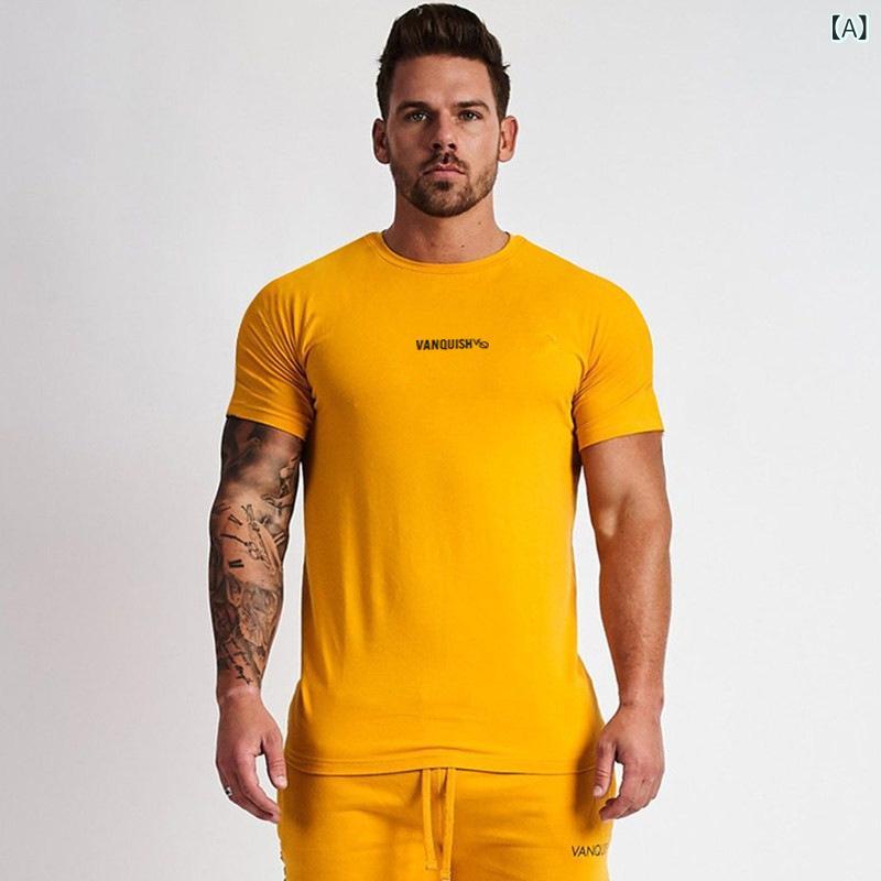 2022 筋肉 フィット ネス 兄弟 新型 運動 フィット ネス 男性 t シャツ 修身 弾力 バスケットボール 訓練 服 男性 卸売り