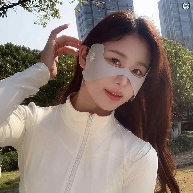 アウトドア スポーツ 日焼け 止め マスク 女性 紫外線 防止 アイ 角 氷 糸無 痕 蝶 マスク 耳 掛け ランニング 専用