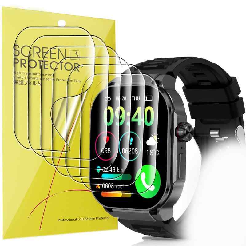 Lamshaw for Williben スマートウォッチ 保護フィルム,  4H硬度 TPU 保護フィルム カバー 液晶フィルム Williben 2.06インチ AMOLEDスマートウォッチに対応