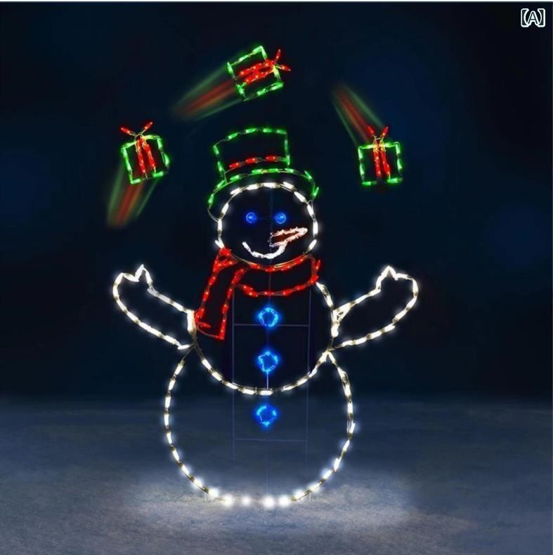 Other - クロス ボーダー 新作 クリスマス 雪だるま クリスマスツリー 鉄製 オーナメント 装飾 発光 クリエイティブベルウォームライトギフト