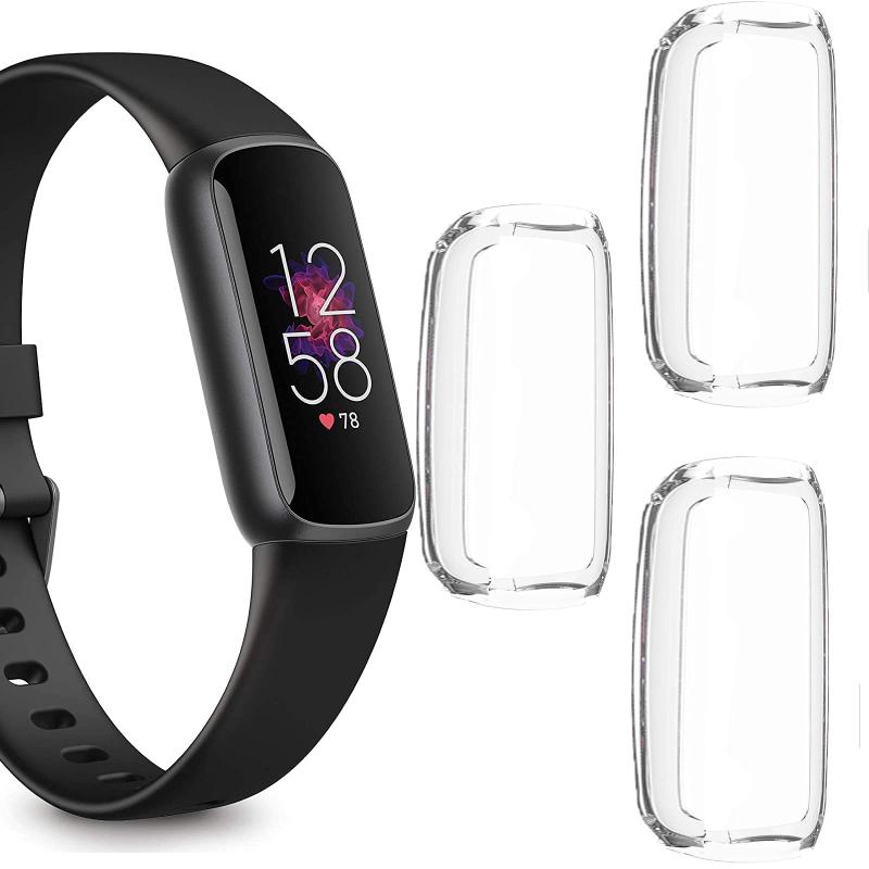 Lamshaw for Fitbit Luxe ケース, TPU メッキ スクリーンカバー 全面保護バンパー シェル 脱着簡単 耐衝撃性 フィットビット 対応 Fitbit Luxe Fitness and Wellness Tracker
