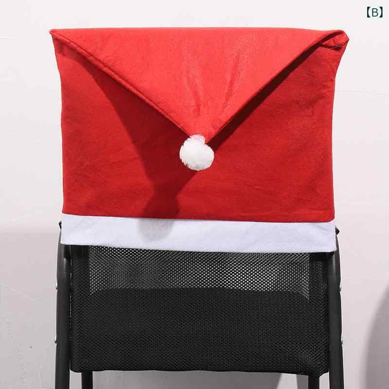 クリスマス 装飾 用品 創意 配置 祝日 パーティー テーブル 椅子 カバー レストラン 椅子 カバー クリスマス大きな 帽子 2