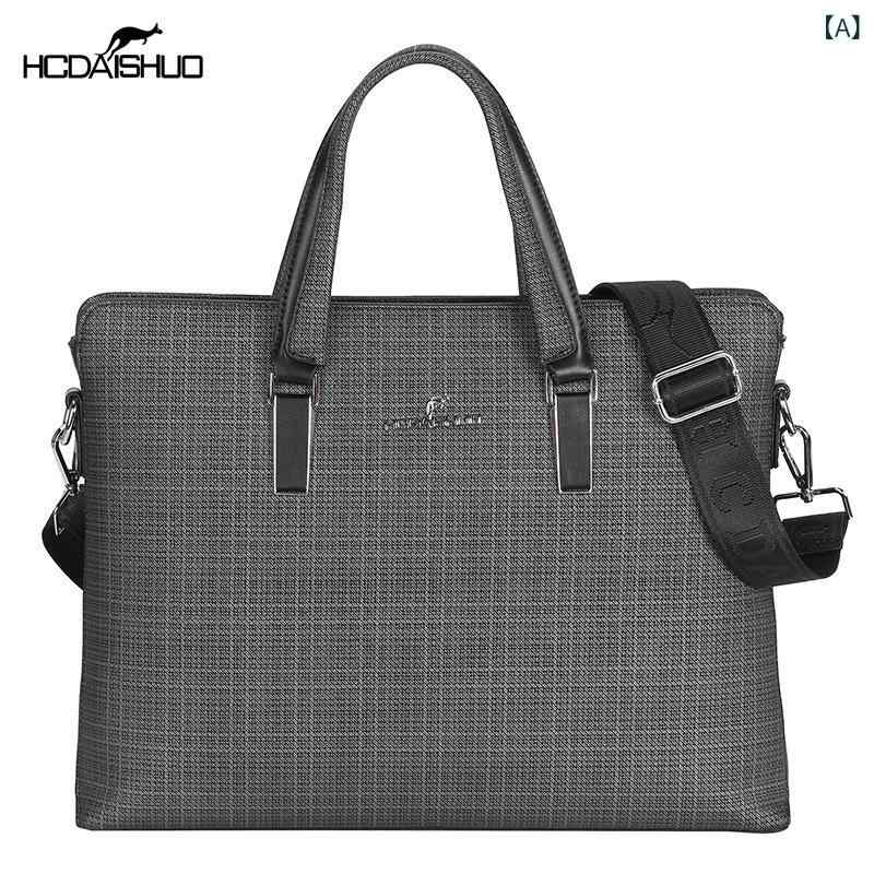 外国 貿易 men ' s bags 格子 ハンドバッグ 男性 バッグ 横型 ビジネス バッグ 外出 旅行 シングル 肩 公文書 パソコン バッグ