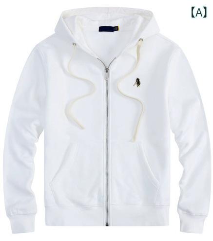 外 贸爆 款加 绒小 马 秋冬 RL 连帽 开衫 纯色 卫衣 刺 绣宽 松大 码保 罗 男装 Po