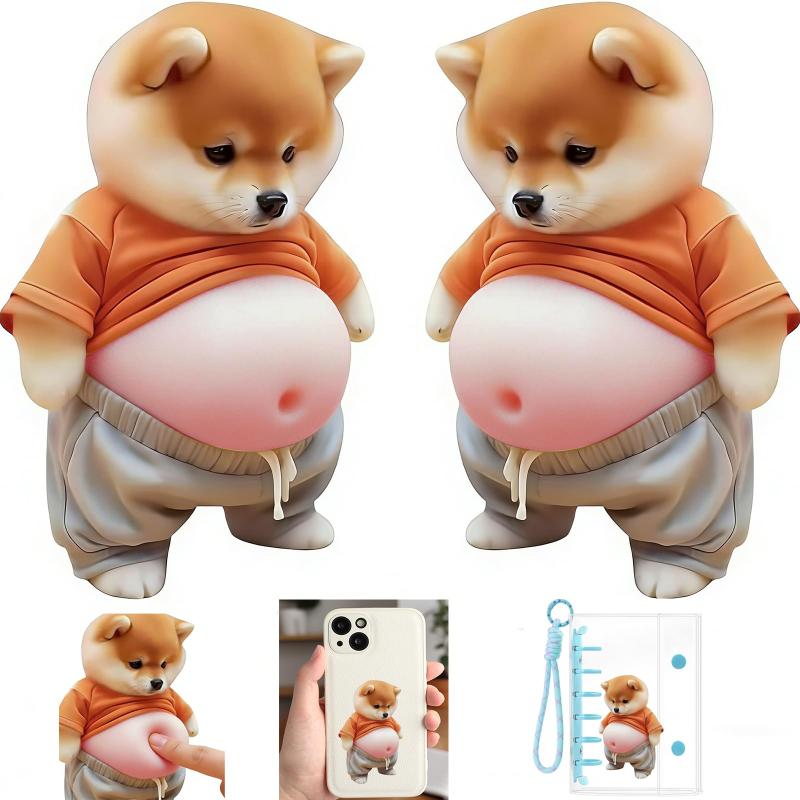 お腹 シール 犬 3D ぷにぷに 立体ステッカー 柔らかいお腹 楽しくてストレス解消 DIY用 手帳用 日記帳用 车用 手芸用品 女の子 ノートパソコン·携帯電話飾 ごほうび用 もっちりスクイーズ風 skylight-10664756 スカイライト パッケージ画像