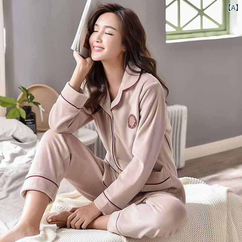 秋冬の 珊瑚の 絨毯の カップルの パジャマは 男性の 女性の 長袖の 部屋の 服の 海島の 絨毯の 大きい サイズの 保温の スーツの 薄い..