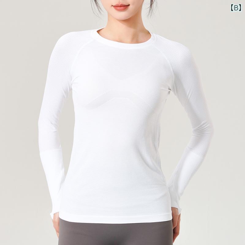 Leorrey 楽 拉 運動の 長袖は やせて いて、 通気 性の フィットネスの ヨガの 服の 女性の 修身の ランニングの 上着の トレーニングの t シャツです。 2