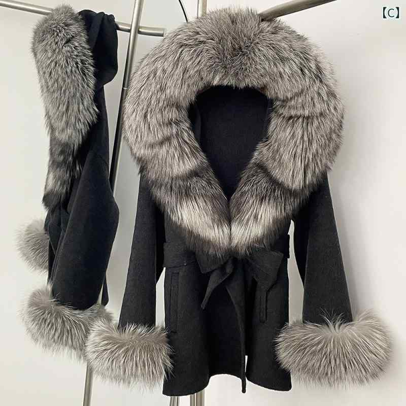 小柄な ウールの 高級 冬の 新しい 特大 フ...の紹介画像3