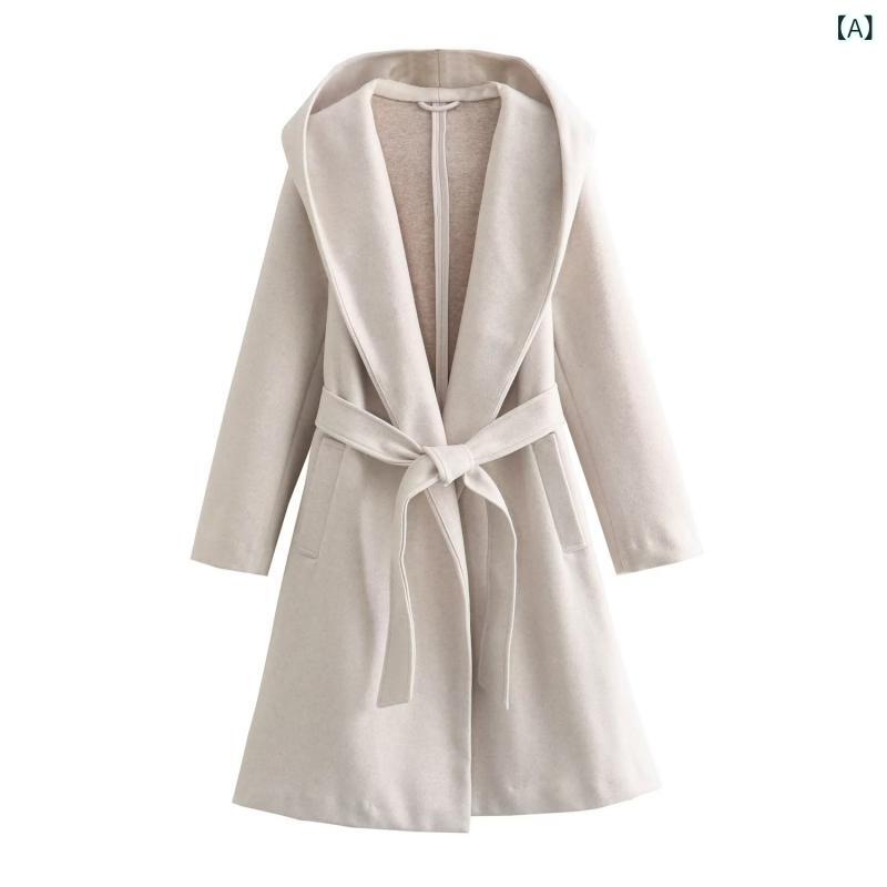 外国 貿易 リスト !新 商品の トレンチコートの 女性の 感じは ウエストの 雰囲気の 質感を 収めて 帽子の 毛の コートに つながって います。