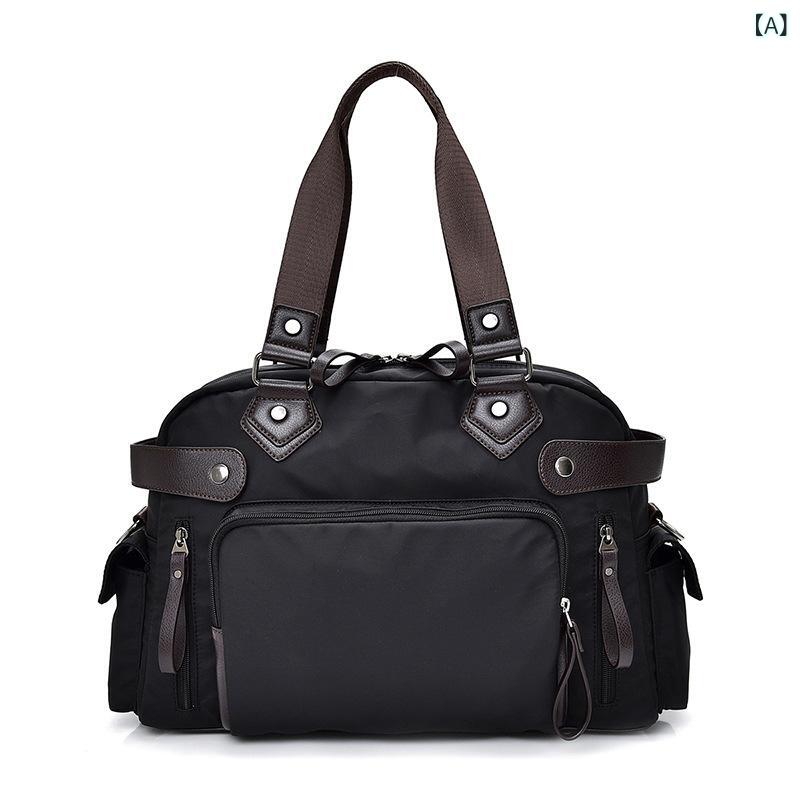 Rakuten - ビジネス 通勤 旅行 カバン 2022 新品 ハンドバッグメンズシングルショルダーバッグ大 容量 ナイロン オックスフォード 布 バッグ