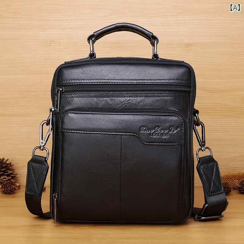 小多利 メンズ本 革 斜め 掛け ショルダーバッグカジュアルリュックサックトップ 層 牛革 ビジネス ハンドバッグ メーカー直 供