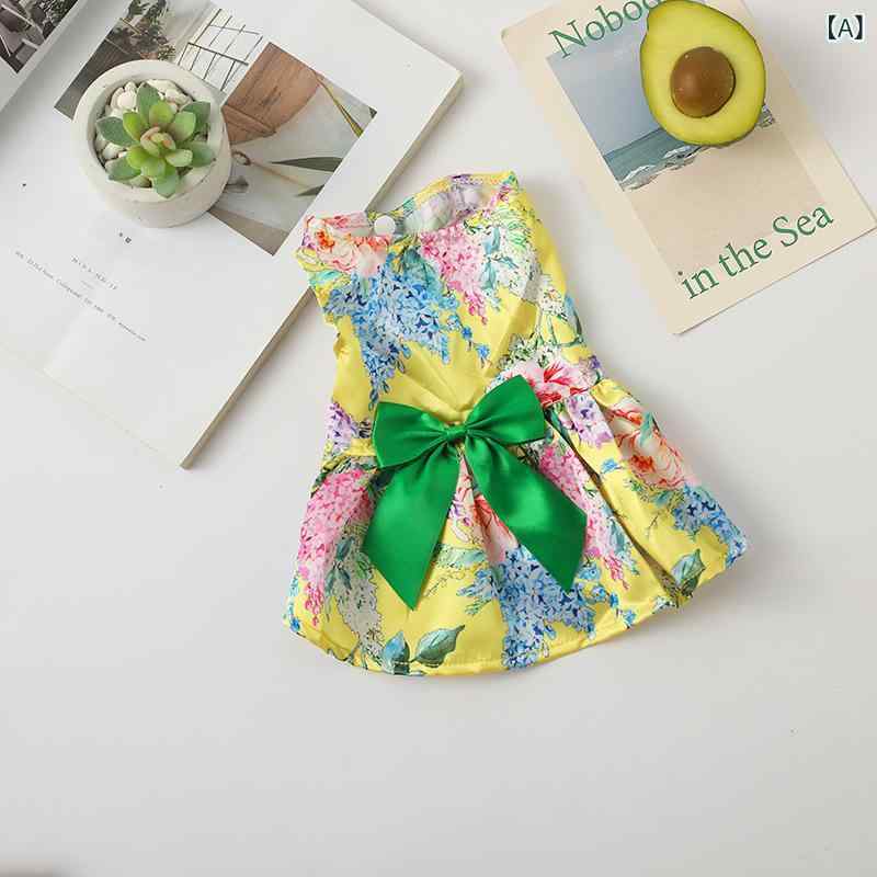 Amazonの 薄手の ペット スカート、 ヨーロッパと アメリカン スタイルの 猫と テディベアの 子犬 用 通気 性の ある 服、 通気 性が あり 軽量です。(x2)