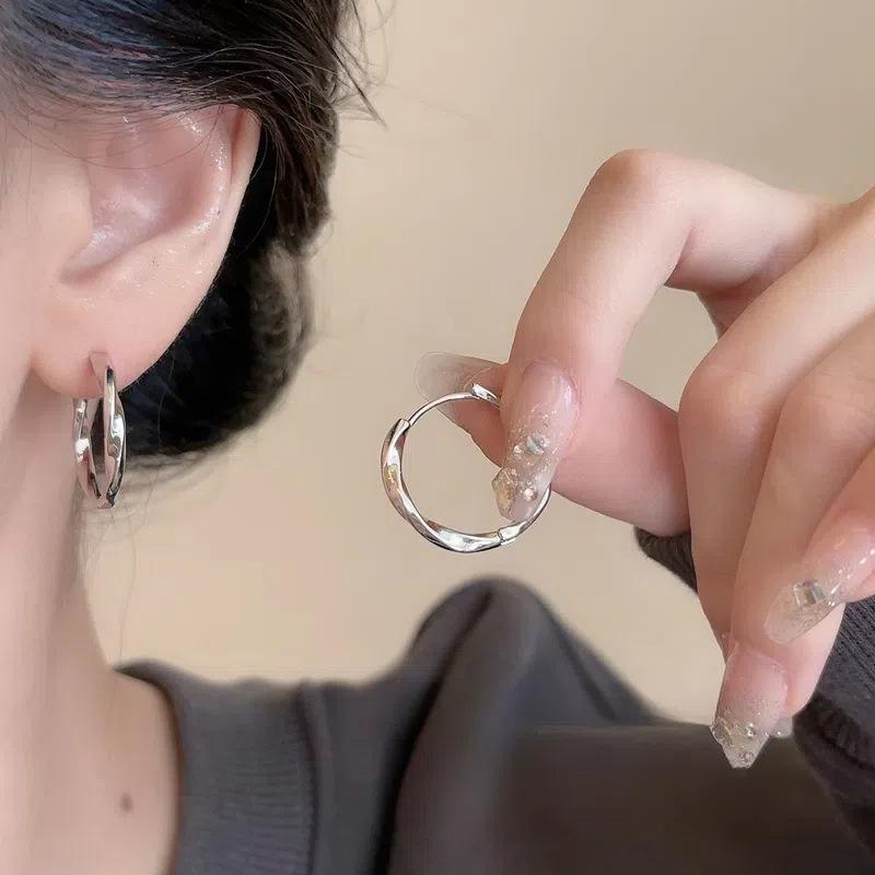 S 925 シルバー 針 幾何 学 的な リング イヤリング、 ハイエンド、 エレガントで多 用途な イヤリング..