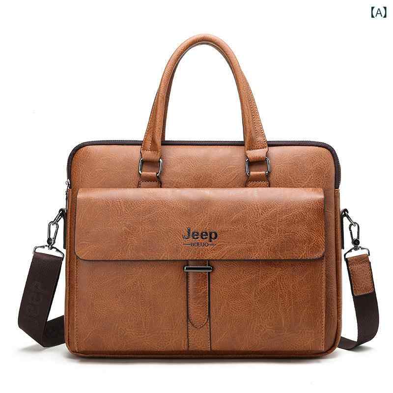 2022 新しい ファッション 男性 バッグメンズブリーフケースハンドバッグ pu ビジネスカジュアルシングルショルダーバッグ大 容量