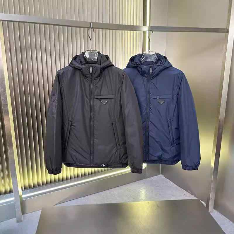 スポット P ファミリー 高 バージョン 2025 冬 メンズ ファッション 取り外し 可能な フード スタンドカラーダウンジャケットカジュアルジャケット(x2...