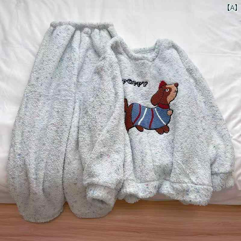 パジャマ 冬 用 レディース コーラルフリース 2025 年 新作 冬 用 フランネル 秋冬 ホームウェアセット 工場 直販