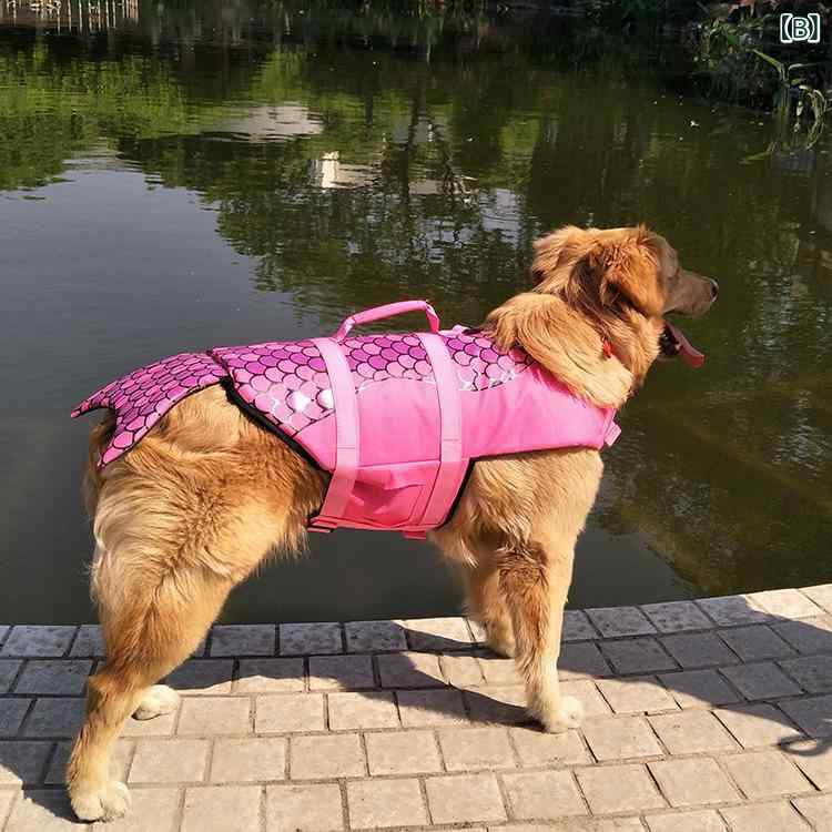 サメ 人魚 水着 ペットライフジャケット 犬 水泳 服 犬 夏服 水着 クロス ボーダー 服