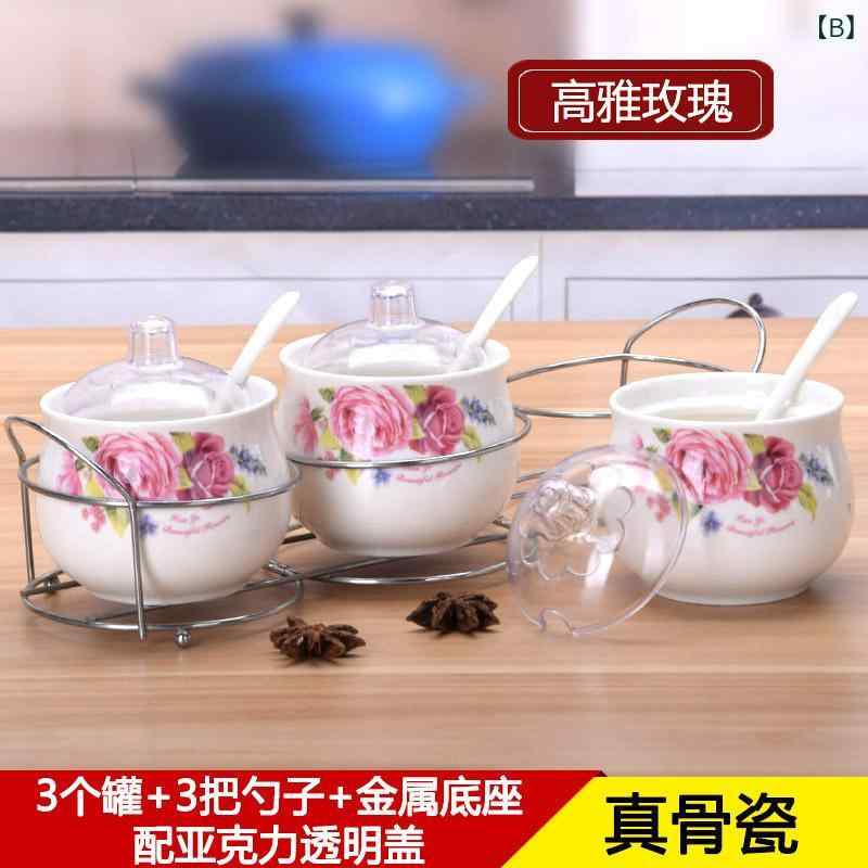 スカイライトの卸売 家庭 用 陶磁器 調味 料 入れ 3 点 セット、 家庭 用 調味 料 入れ ギフト セット、 キッチン 用品、 クリエイティブな 調味 料 入れ｜アングル2