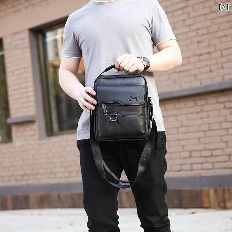 Men'S Bag - メンズ バッグ ショルダーバッグ メンズ 斜め 掛け バッグ カジュアルレザーバッグ メンズ バッグ バック パック 小型 バッグ ビジネス バッグ 通勤
