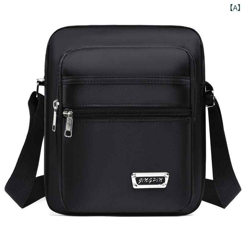 メンズ ショルダーバッグ メッセンジャー バッグ オックスフォード 布 新しい アウトドア レジャー ビジネス ショルダー スポーツメッセンジャーバッグトレンドバックパック(4.0)