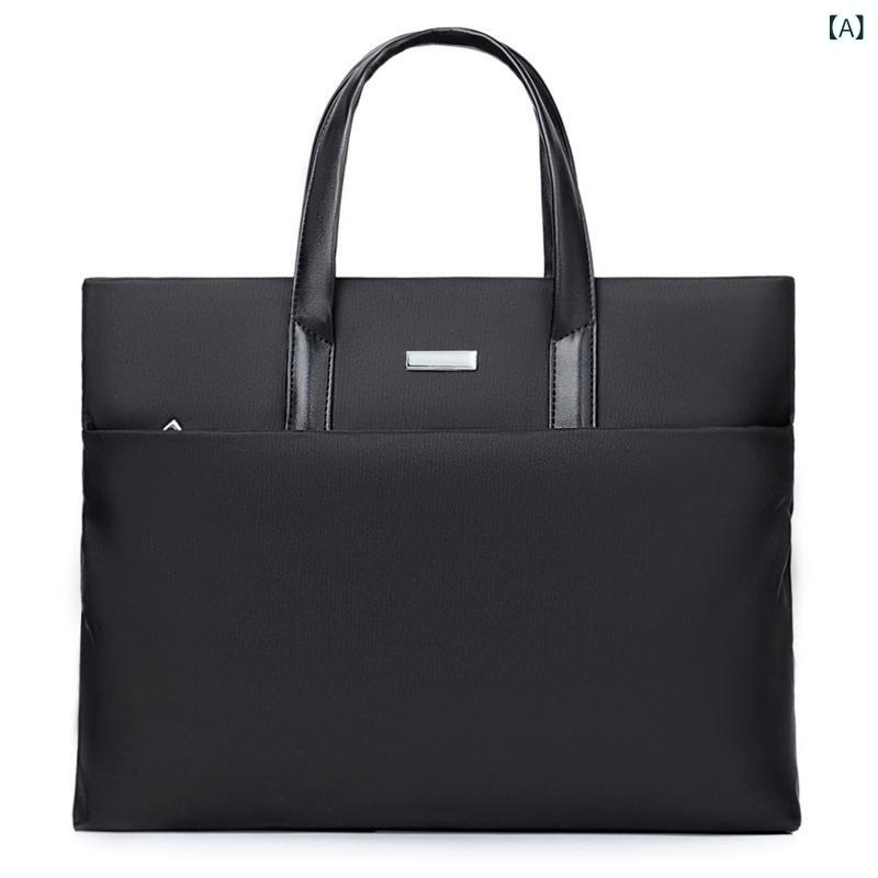 新しい 高級 感 男性 ブリーフ ケース 耐 摩耗 オックスフォード 布大 容量 14 インチ ラップトップバ..