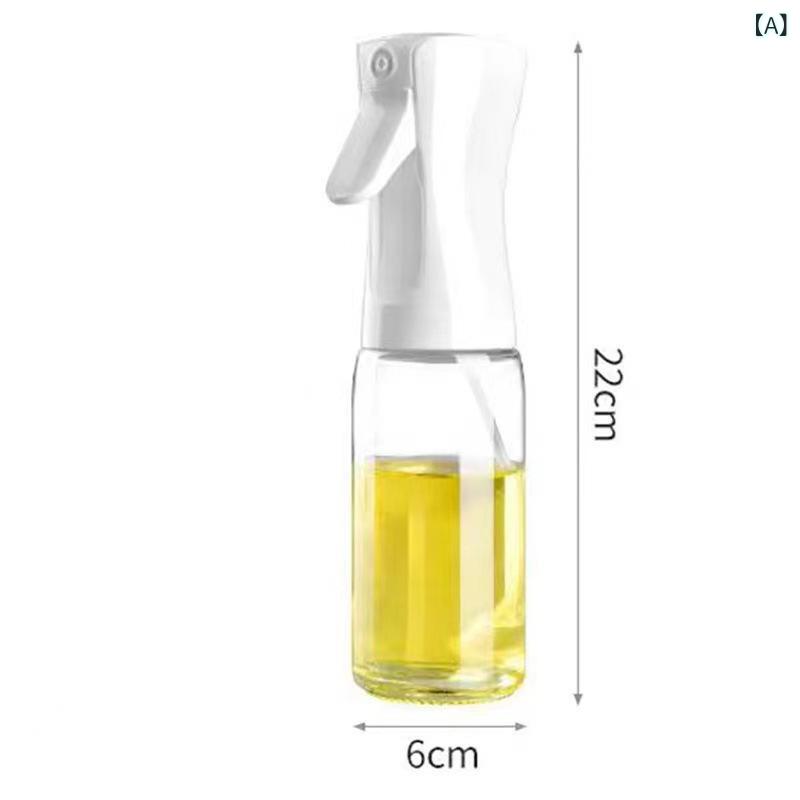 卸売 燃料 噴射 ポット 200 ml キッチンスプレーボトルの スプレー ポットの ガラス瓶は 押して 油を かけない 透明な オイル ポットの 噴射 瓶です。