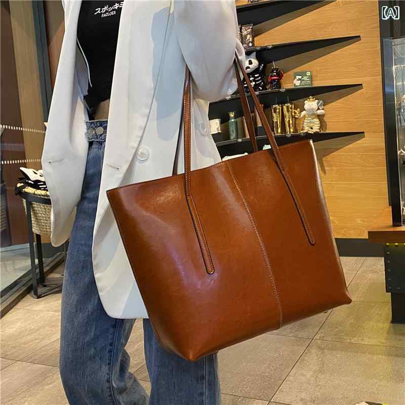 卸売り本 革大 容量 バッグ 女性 ビジネス 通勤 軽便 手提げ ショルダーバッグ