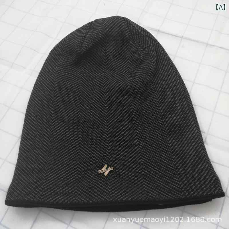 秋冬の 新型 ニット 帽の 男性に ベルベットを つけて 保温 ジャケットを 厚く した ニット 帽の 混色に 合わせて 毛糸 帽の 冬の 耳 保護 帽