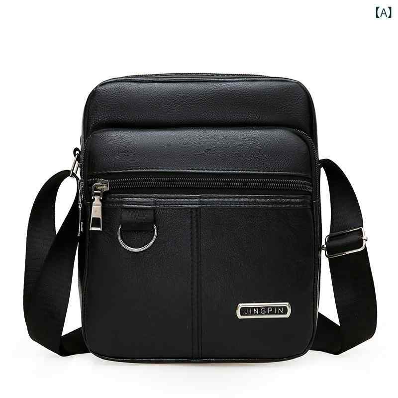 男性 バッグカジュアルビジネスシングル 肩 斜め ショルダーバッグ 縦 型 ファッション 日 韓 新型 男性 バッグ 小 リュックサック メーカー 卸売り(4.0)