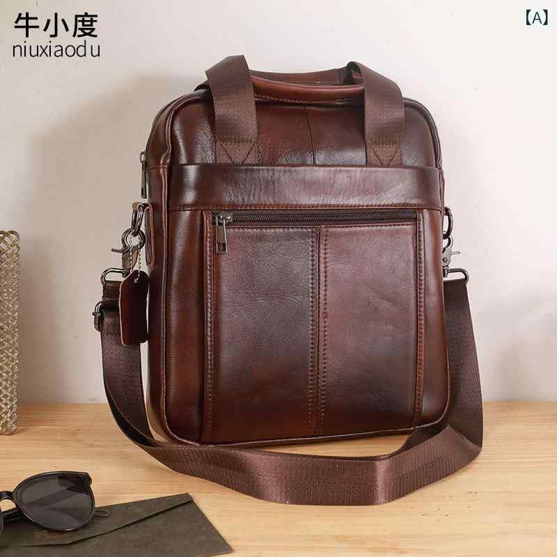 男性 用の本 革の トップ 層の 牛革の レ トロな 男性 用の ショルダーバッグ