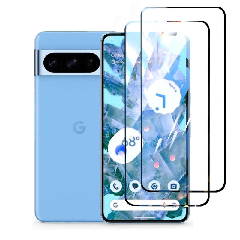 Rakuten - Seaqinhey Google Pixel 用 ガラスフィルム (2枚) グーグル 保護フィルム 強化ガラス 6.1インチ 硬度9H 指紋防止 飛散防止 高感度 黒縁あり