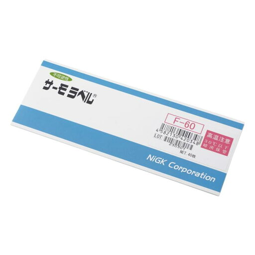 日油技研工業 サーモラベル(R)F 60度 不可逆性 40枚入 F-60 日油技研工業 サーモラベル(R)F 60度 不可逆性 40枚入 F-60
