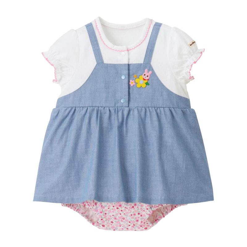 [MIKIHOUSE HOT BISCUITS] [ミキハウス ホットビスケッツ] ショートオール キッズ 子供服 72-1304-498