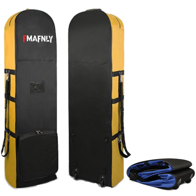FMAFNLY ゴルフ トラベルカバー ゴルフ用トラベルカバー ホイール付き ゴルフトラベルバッグ 折りたたみ式 ゴルフ航空バッグ シューズ収納