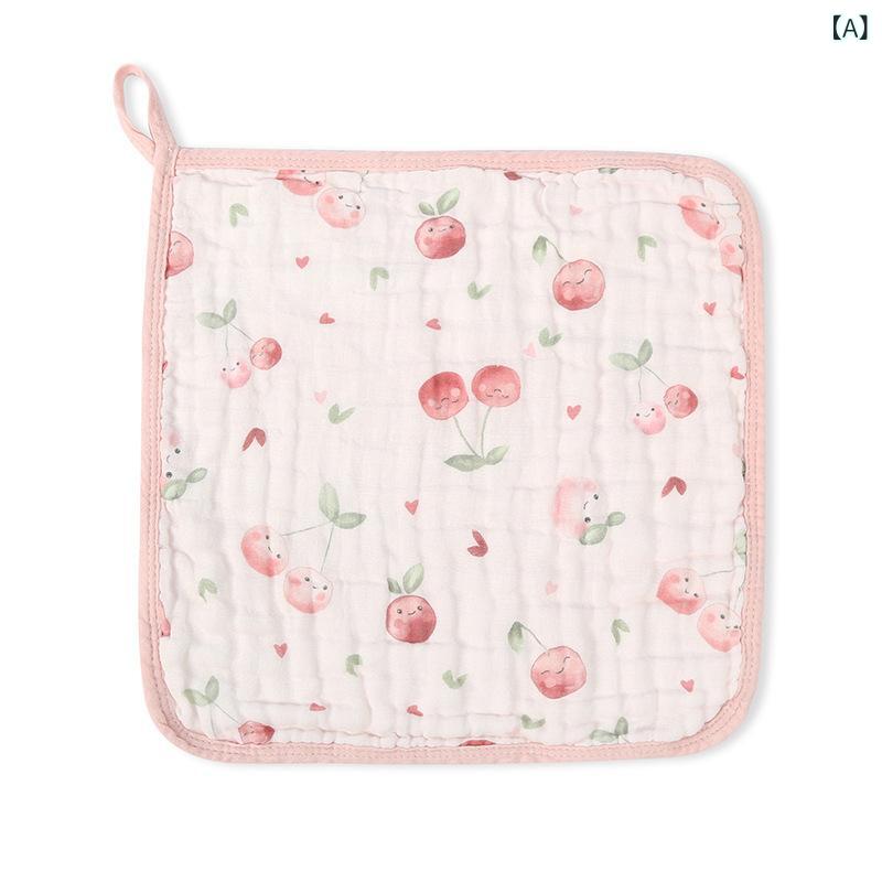 六 層 ガーゼ 角 巾 新生児 洗顔 角 巾 ガーゼ 厚手 泡 糸 アニメ プリント 子供の 唾液 タオル