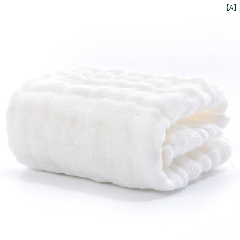 純 色の 赤ちゃんの 小さい 方の タオルの 子供の ハンカチの 赤ちゃんの 顔の タオルの 純綿の 蛍光が ない ガーゼのよ だれ タオル(x10)