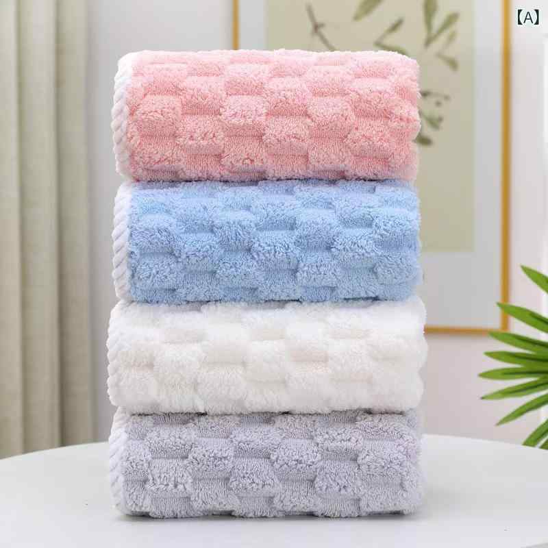 Yunduoge タオル セット 吸収 性 増 粘 コーラル ベルベット 無地 タオルセットバスタオルラップ 大人..