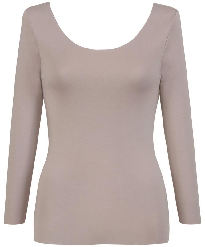 Wing/Wacoal(ウイング/ワコール) あったかインナー肌側オーガニックコットン100％ アウターにひびきにくい なめらかな肌ざわり【綿の贅沢ここちフラット】8分袖 保温性 綿混 秋 冬 EL4870レデ