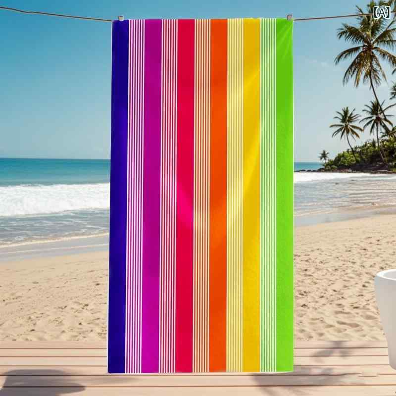 アマゾン TEMU 爆発 スポット大 サイズビーチタオル 極細 繊維 吸水 速 乾 バス タオル 海辺 タオル