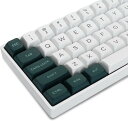 XVX キーキャップ 189キー ダブルショット PBT キーキャップ Cherry MX Gateronスイッチ 60%65%70%100%メカニカルキーボード用 XVXプロフィールキーキャップ (ホワイト/グリーン)
