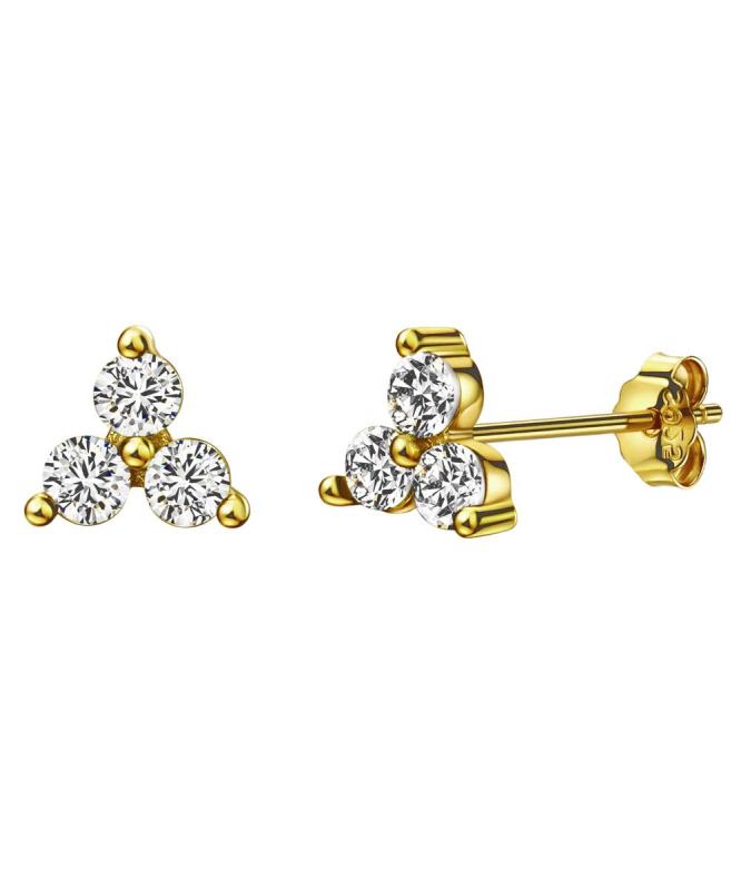 樂天商城 - Michooyel ピアス レディース お花 小ぶり 5.5mm x 6.5mm 18金 コーティング シルバー925 金属アレルギー対応 つけっぱなし 女性 おしゃれ プレゼント