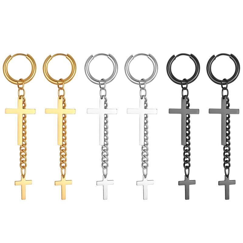 樂天商城 - JEWELRYWE ピアス フープ レディース クロス 十字架 ピアスリング ステンレス 人気 軟骨ピアス 両耳 片耳 イヤリング 欧米風 アクセサリー 誕生日 バレンタインデー クリスマス 彼
