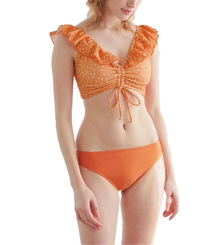 [シードレス] ショルダーフリル Vネック ビキニ/水着 DAXM0442 レディース